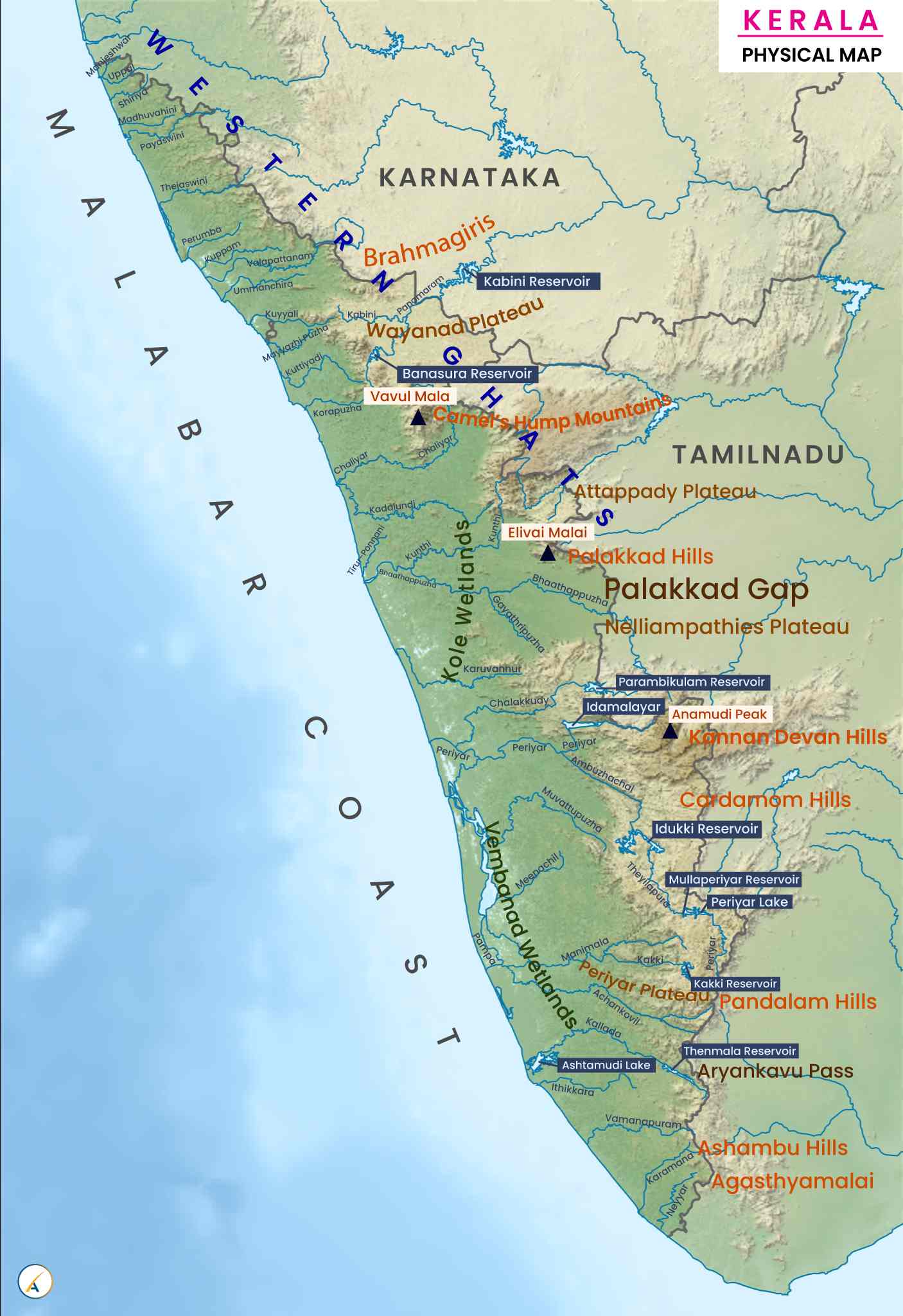 100 GK Questions About Kerala Geography – General Knowledge Quiz